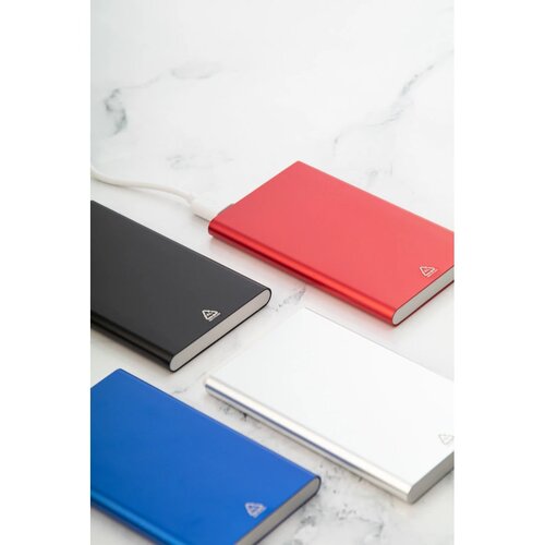 Gerecycled aluminium powerbank (4.000 mAh) Blauw