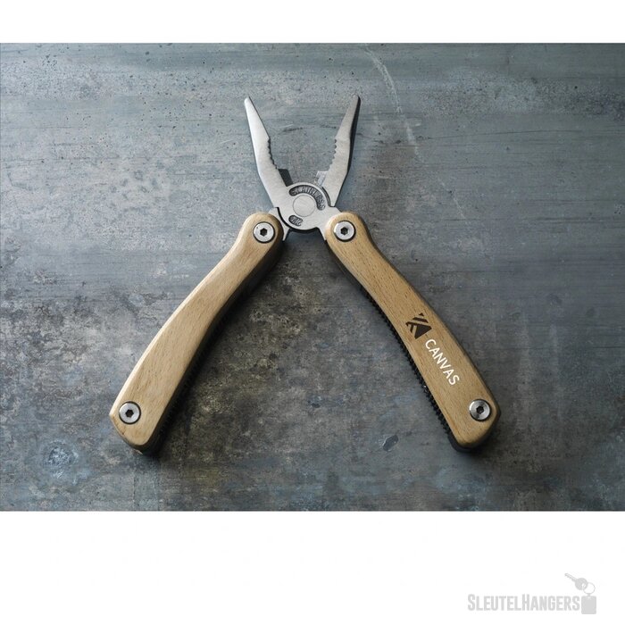 RVS multitang met 11 functies Zwart/Bruin