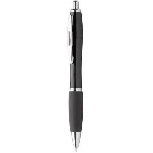 Pen met rubberen grip Zwart