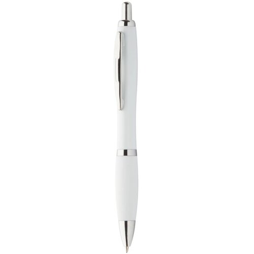 Pen met rubberen grip Wit