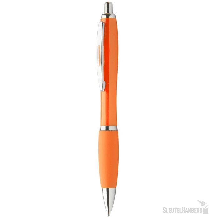 Pen met rubberen grip Oranje