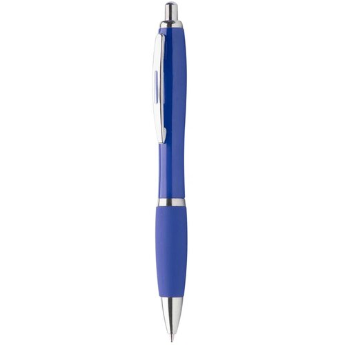 Pen met rubberen grip Blauw