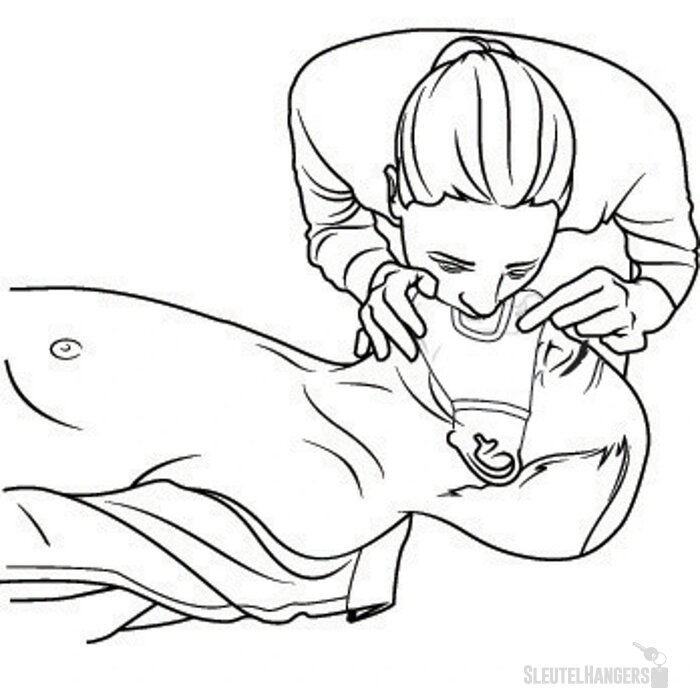 Eerste hulp beademingsmasker Rood