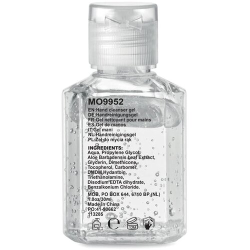 Handreinigingsgel 30 ml Transparant