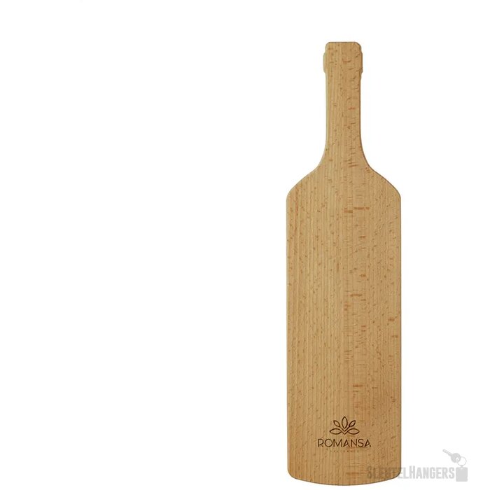 Borrelplank in wijnfles vorm Zwart/Bruin