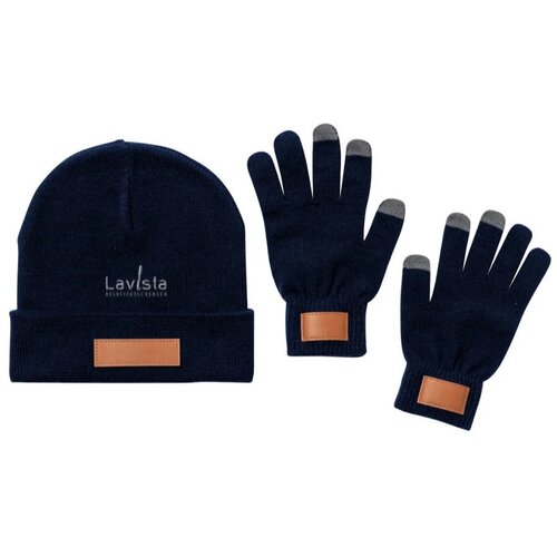 Set Met Handschoenen & Muts Blauw