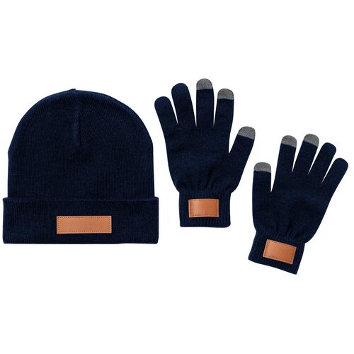 Set Met Handschoenen & Muts Blauw
