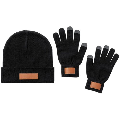 Set Met Handschoenen & Muts Zwart