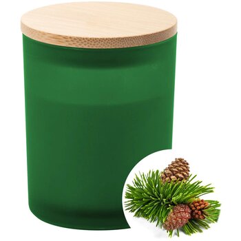 Geurkaars in matglazen houder Groen