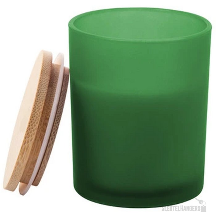 Geurkaars in matglazen houder Groen