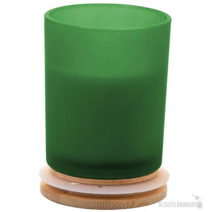 Geurkaars in matglazen houder Groen