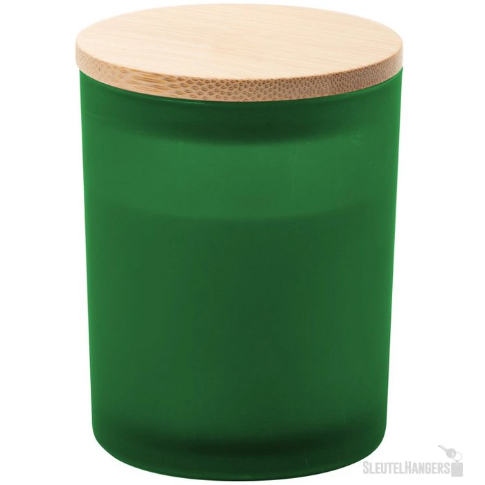 Geurkaars in matglazen houder Groen