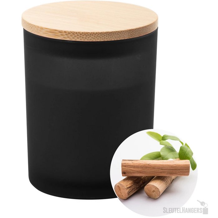 Geurkaars in matglazen houder Zwart