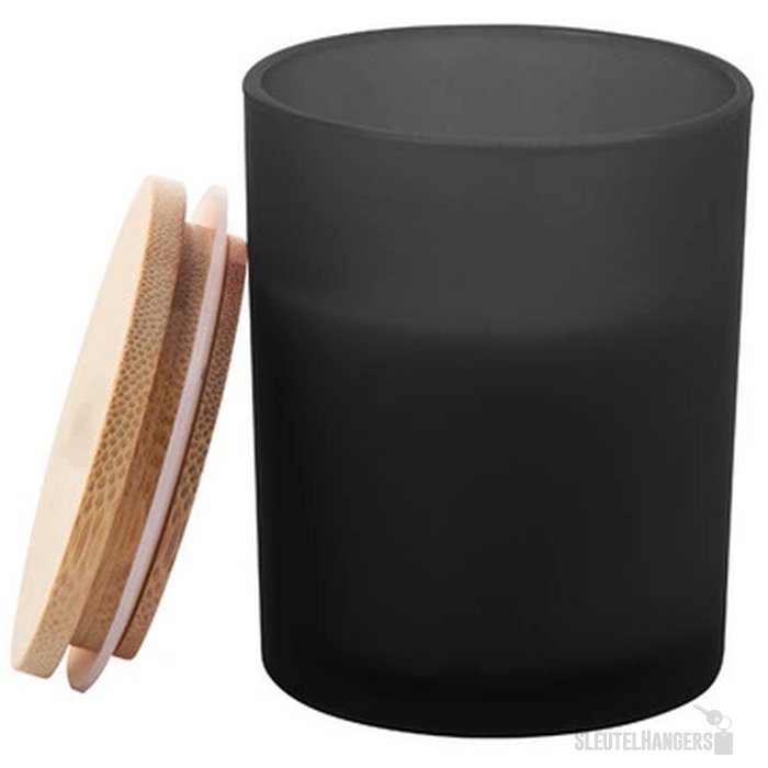 Geurkaars in matglazen houder Zwart