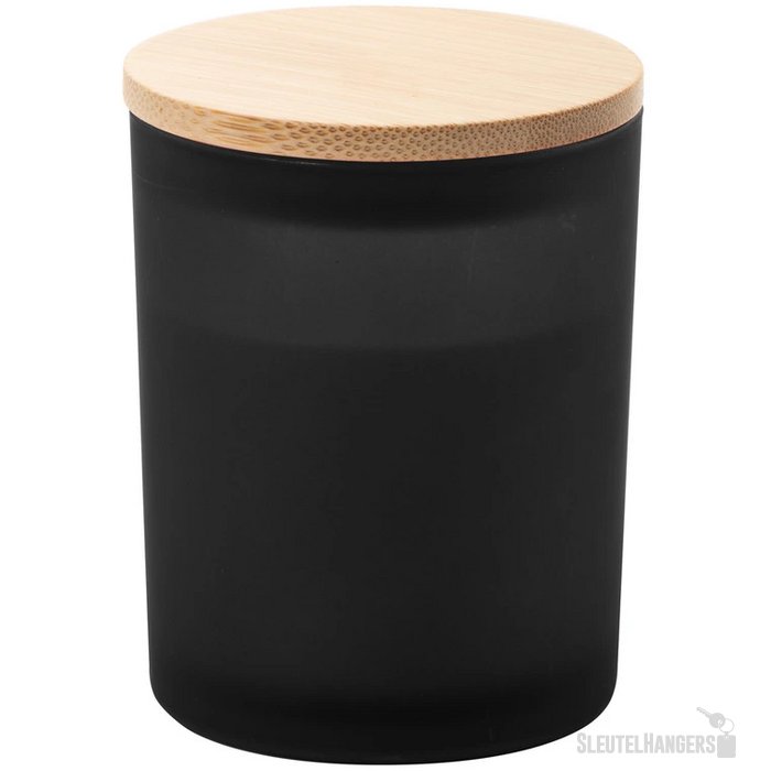 Geurkaars in matglazen houder Zwart