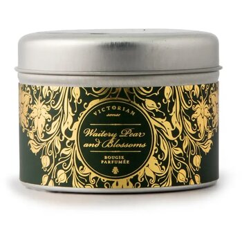 Victorian Sense Tinbox Waitery Pear & Blossoms geurkaars Zilver