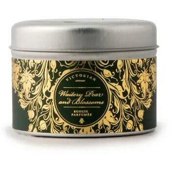 Victorian Sense Tinbox Waitery Pear & Blossoms geurkaars Zilver