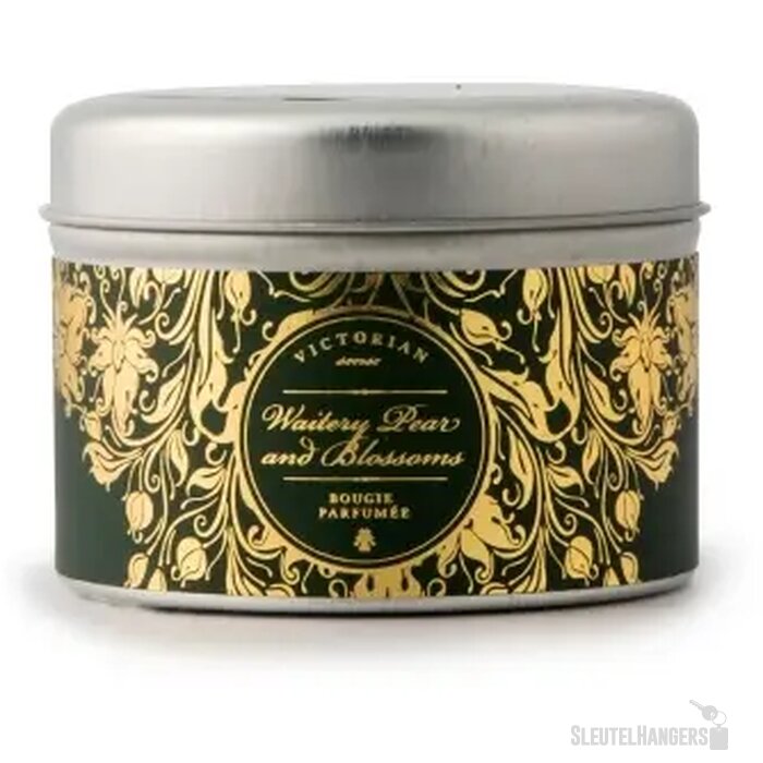 Victorian Sense Tinbox Waitery Pear & Blossoms geurkaars Zilver