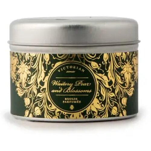 Victorian Sense Tinbox Waitery Pear & Blossoms geurkaars Zilver