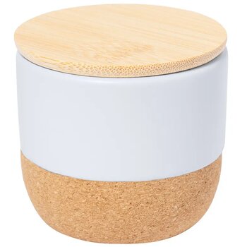 Waskaars in keramische houder Wit