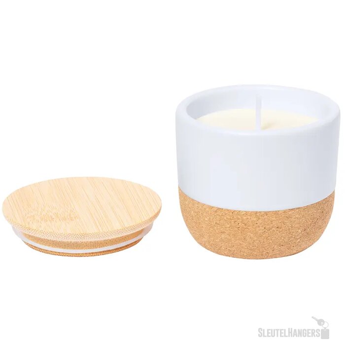 Waskaars in keramische houder Wit