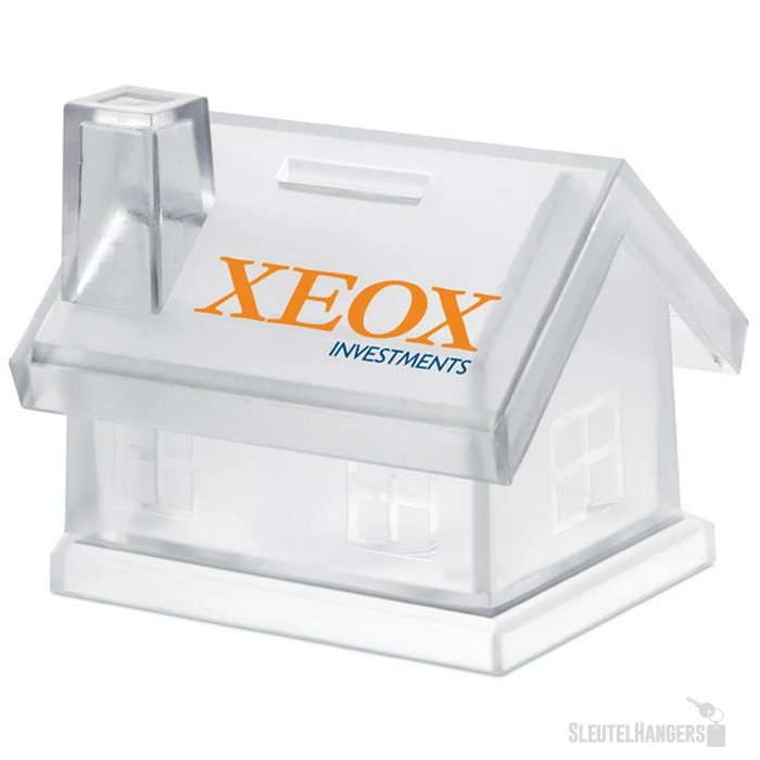 Kunststof spaarpot Mybank transparant