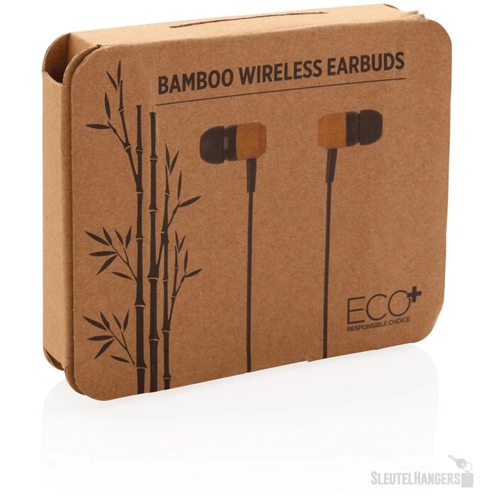 Bamboe draadloze oordoppen Bruin