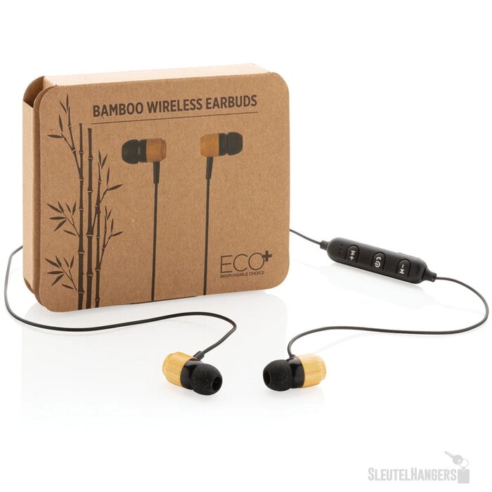 Bamboe draadloze oordoppen Bruin