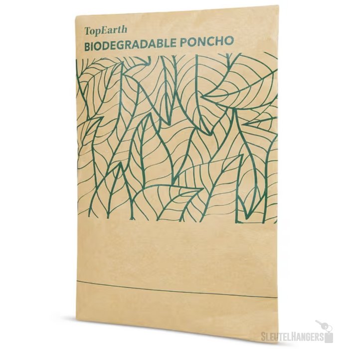 Biologisch afbreekbare regenponcho natuur