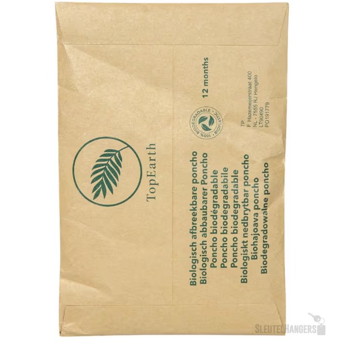 Biologisch afbreekbare regenponcho natuur