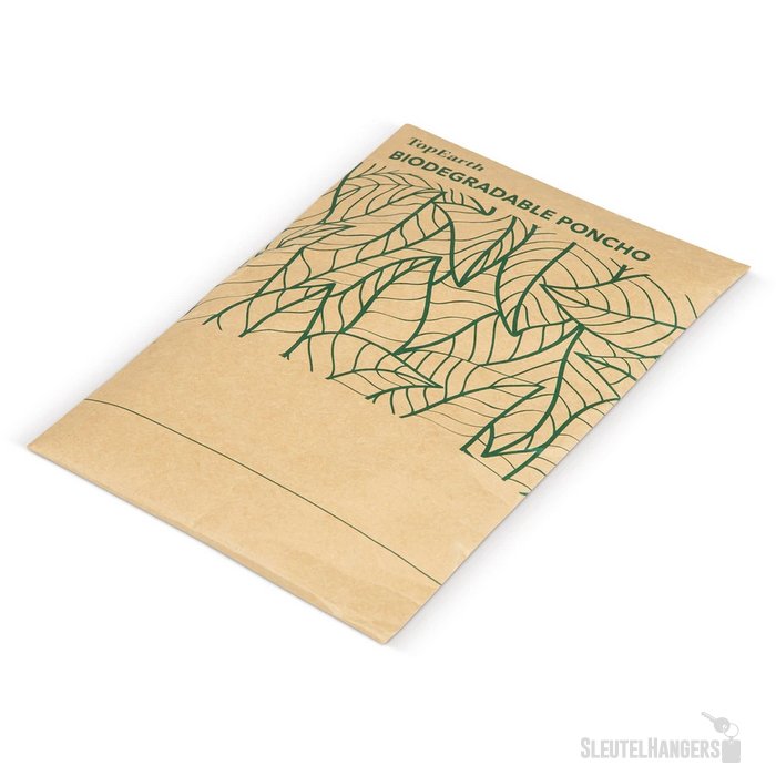 Biologisch afbreekbare regenponcho natuur
