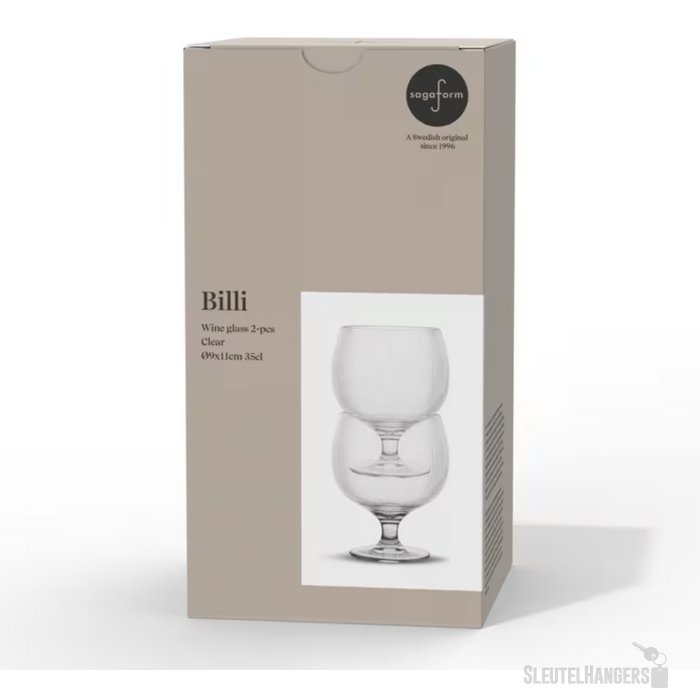 Billi wijnglas set van 2 transparant