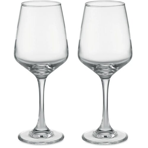 Set van 2 wijnglazen Cheers transparant 400 ml