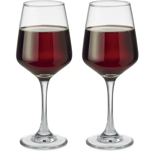 Set van 2 wijnglazen Cheers transparant 400 ml