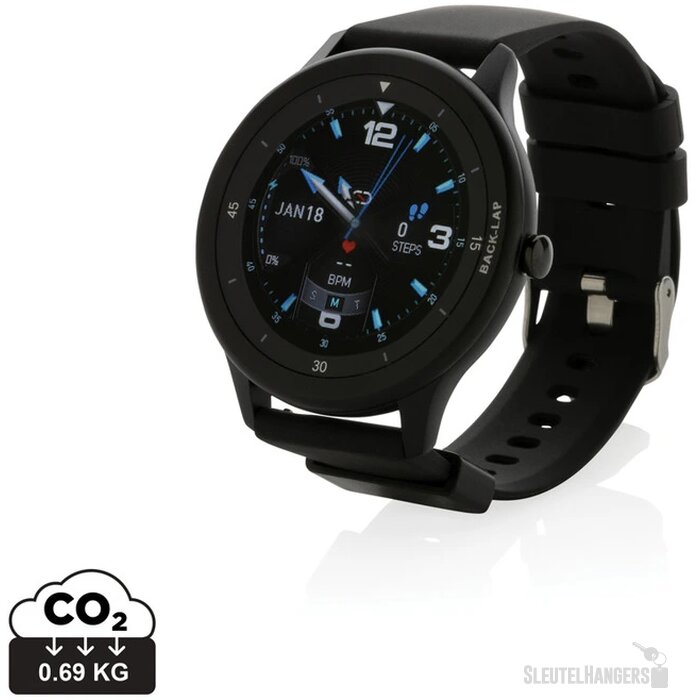 Swiss Peak RCS gerecycled TPU smart watch zwart