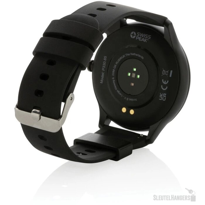 Swiss Peak RCS gerecycled TPU smart watch zwart