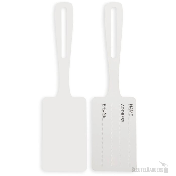 London Custom Made Kofferlabel Wit