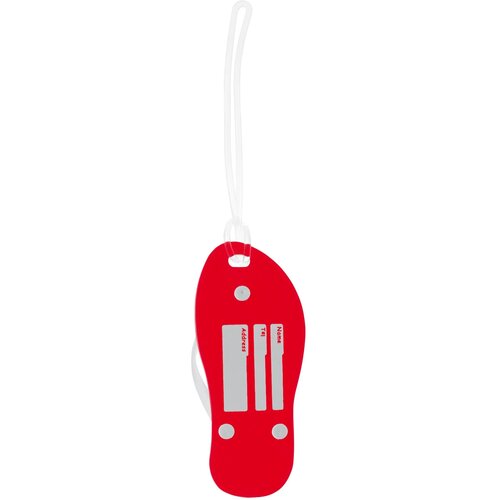 Bagagelabel slipper rood