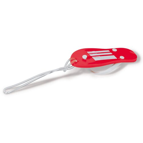 Bagagelabel slipper rood