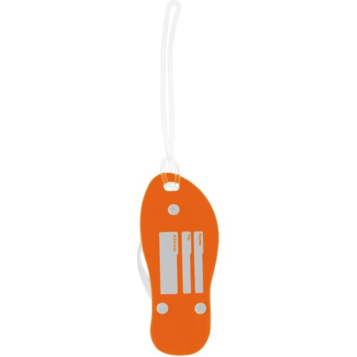 Bagagelabel slipper oranje
