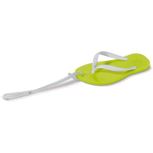 Bagagelabel slipper licht groen