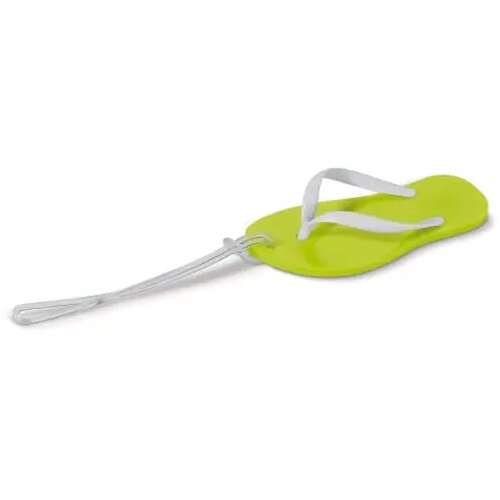Bagagelabel slipper licht groen