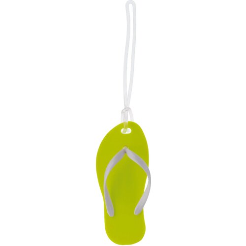 Bagagelabel slipper licht groen