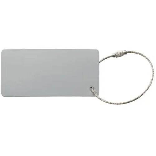 Aluminium bagagelabel rechthoek zilver
