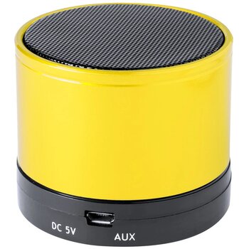 Bluetooth speaker met metalen behuizing Geel