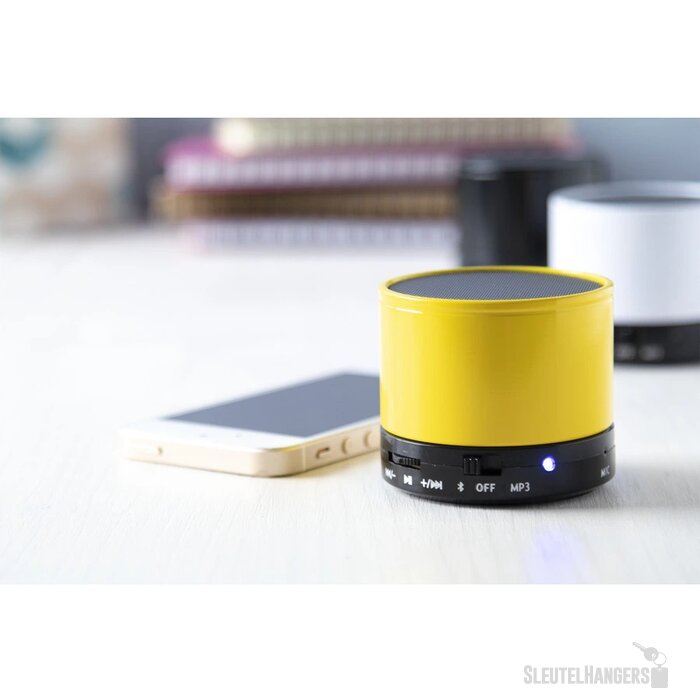 Bluetooth speaker met metalen behuizing Geel