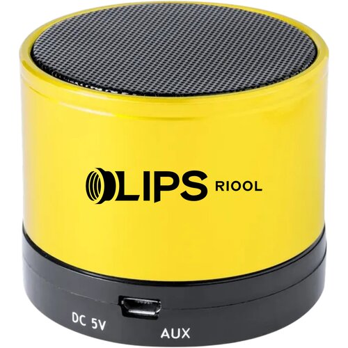 Bluetooth speaker met metalen behuizing Geel