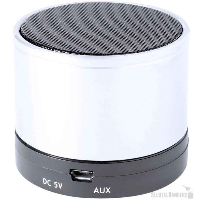 Bluetooth speaker met metalen behuizing Wit