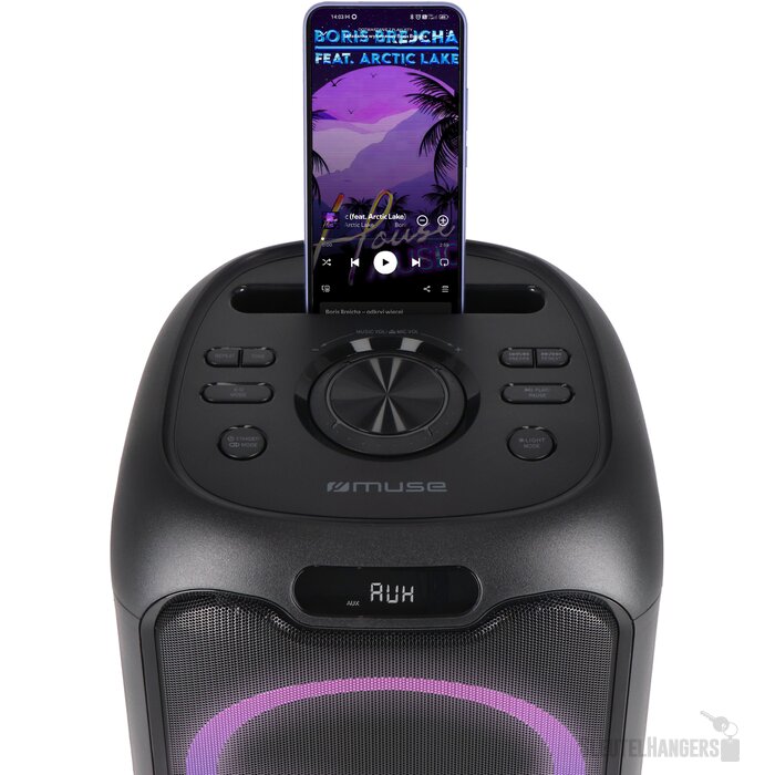 Muse Party Speaker met Microfoon Zwart