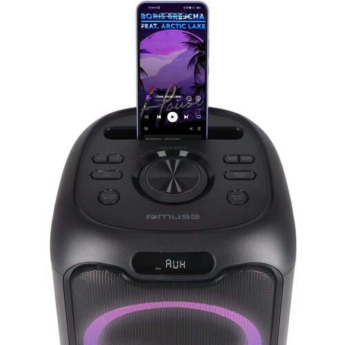 Muse Party Speaker met Microfoon Zwart